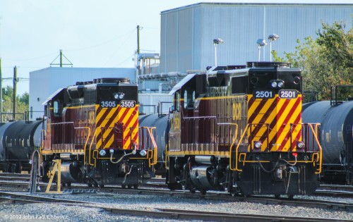 These two Delmarva Central Railroad units were found, at rest, in Harrington Yard.