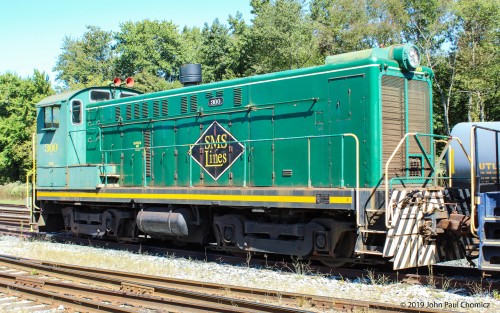 The SMS #: 300, a Baldwin S12 unit, on display at the First Annual SMS Lines Wheels and Rails Day.