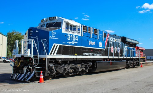 The newest of the spirits, the CSX #: 3194, "Spirit of our Law Enforcement", on display at the First Annual SMS Lines Wheels and Rails Day.