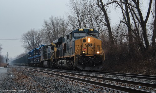 Shortly after departing Oak Island, this two mile long CSX #: Q434 heads north to Selkirk, on the National Docks Secondary, in Jersey City, NJ.