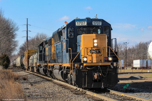 The chem train did not run all the way to Deepwater on this day but it ended at Pedricktown before turning north. Here, it is seen departing Pedricktown on its way back to Camden yard.