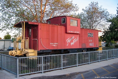 Frisco Caboose #: 1212 has now become a tourist attraction, along Main Street in downtown St. Clair, Missouri.