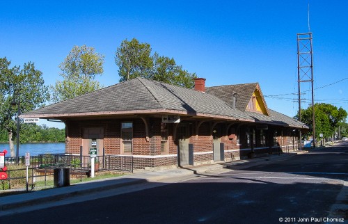 Washington, Missouri Amtrak Station is a beautiful brick station that was built for the defunct Missouri Pacific Railroad.