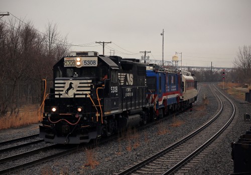 FRA Inspection train 901 passing through CP HATCH