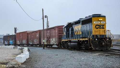 After train 39G was broken up and the power sent onto the shop tracks, this Pavonia Yard local resumed its work, drilling cars in the yard.