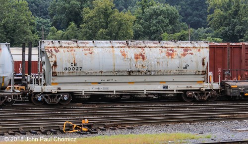 The second of three ex-Conrail scale cars in Allentown Yard.