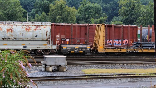 The third of three ex-Conrail scale cars sitting in Allentown Yard.