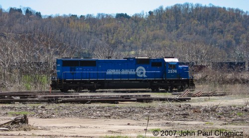 We were lucky to catch this SD70, still in its Conrail Quality paint scheme, in Mingo Junction Yard, in Mingo Junction, Ohio. Back then, you might be lucky enough to find a unit, or two, still in Conrail colors.