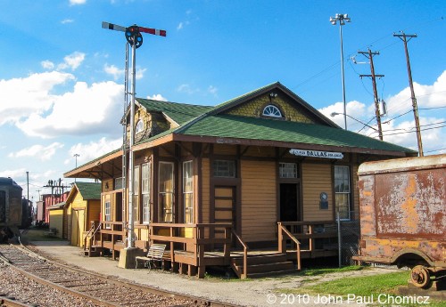 The old Dallas Depot also served as the Eakin Street Yard Office, in Dallas, before being relocated to its current location at the Museum of the American Railroad. Back then, the museum was in Dallas, however, it has since been moved to Frisco, TX.