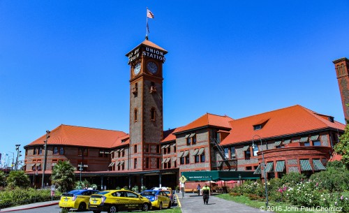 The ex-Northern Pacific Terminal Railroad that was used by the Union Pacific, Southern Pacific, and Burlington Northern Railroad, in Portland, Oregon.