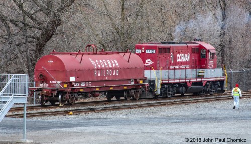 When in Allentown, it's easy to forget about this little, terminal operation because it only has  a small piece of railroad, located near the old CNJ Allentown Terminal. It is often overshadowed by the main line action of the NS, nearby. It was definitely a nice change when I got to see/photograph this railroad moving about in its little area.