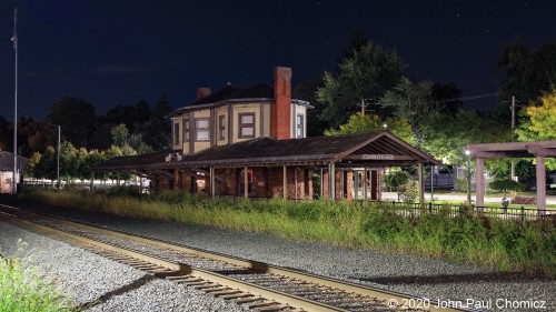 The last train of the night departed this station in the 50's, to be exact. The ex-New York Central, Congers Station now sits as part of a park in Congers, NY.