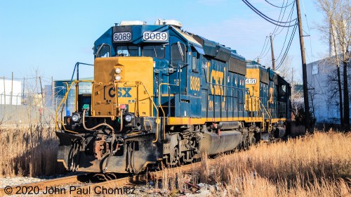 On this mild winter afternoon, the power of Bayonne Yard Local YPBA-03 idles alongside the Hook Road in Bayonne, NJ.