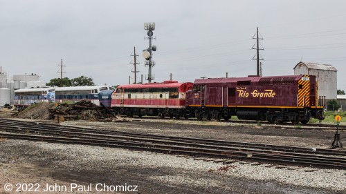 These locomotives are part of the now defunct San Luis and Rio Grande Railroad. The scenic railroad went bankrupt in 2020 and these locomotives sit in limbo at the former base of operations in Alamosa, CO as they await sale or for a new owner to revive the current railroad.