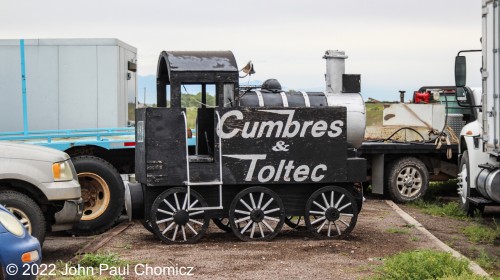 This Mini Loco sits in the Cumbres & Toltec Scenic Railroad's Antonito Depot parking lot.