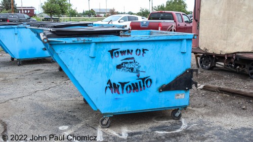 The town of Antonito also found a creative way to mark its territory with this railroad motif.