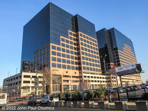 Most of the railfans in my neck of the woods should be familiar with this building but, for those of you that aren't, this is the good ole' New Jersey Transit Headquarters building located right next door to Newark Penn Station in beautiful downtown Newark, NJ.