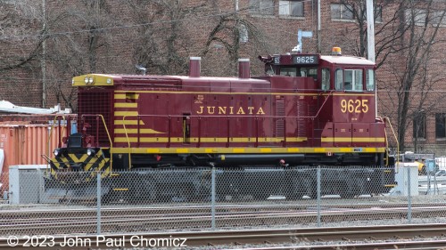 JTCX #: 9625 sits in the River Line Yard in Camden, NJ.