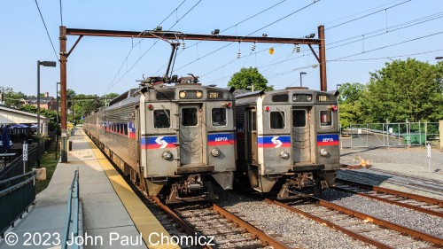 After the steam chase and taking care of some other things, I arrived at Doylestown Station to watch the Center City-Bound SEPTA train departing.