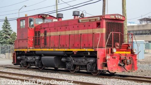 East Jersey Railroad and Terminal Co. #: 67 seems to be getting all the work done, lately. Here it is sitting in the usual spot, by Chem South, resting between assignments.