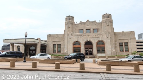 The Tulsa Union Depot was built in 1931 and served the Frisco, Katy, and AT&SF railroad. It served as a railroad station until passenger service was discontinued in 1967. It was purchased and used as an office building during the 80's and continued as such until it was purchased by the Tulsa County, in the early 2000's and has served as the Oklahoma Jazz Hall of Fame ever since. The depot is located a few feet away from the, "Center of the Universe"......