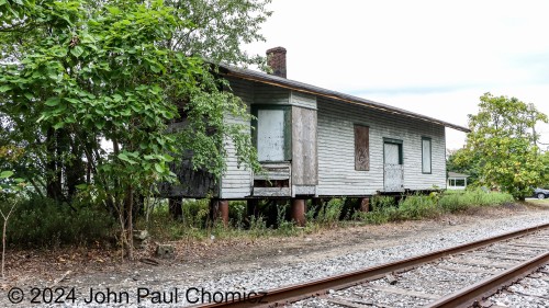 It was nice to visit this obscure little freight station. It is the only remaining station of the Raritan River Railroad and is in danger of being demolished. The Raritan River Railroad Historic Society purchased the station, however, they need to have it moved to a different location off this current property.