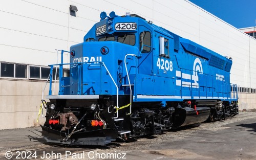 New Jersey Transit Family Day 2024 was the unveiling of the next unit to be painted in transit heritage colors. This time, it was the 4208 which was painted in the beautiful Conrail Blue colors. Though I have CNJ roots, I was born in the early 80's and grew up with Conrail. So, I consider this my favorite heritage unit.