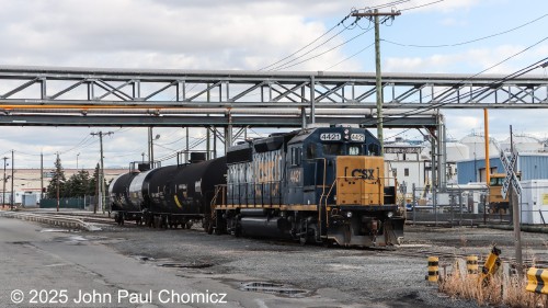 The first catch of the new year and what do you know? It's none other than CSX GP40-2 #: 4421 - the same unit that was pulling cars from Sims, almost exactly five years before this photo was taken. In fact, it was the last photo that I posted in this album prior to these new photos.