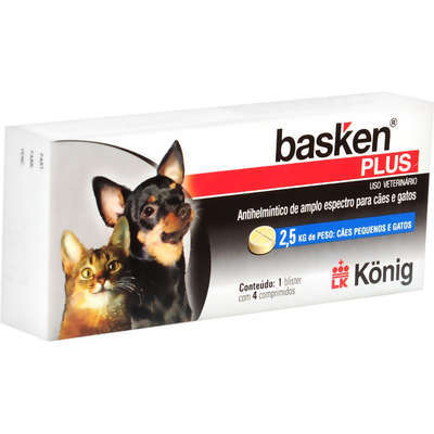 Antiparasitário Basken Plus - 4 comprimidos