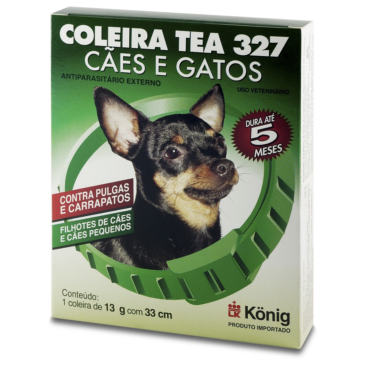 Coleira Antipulgas para Cães Tea Konig 13gr 33cm