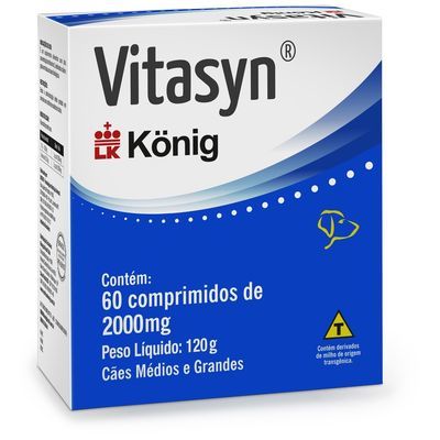 Suplemento Vitasyn 2000mg com 60 comprimidos König