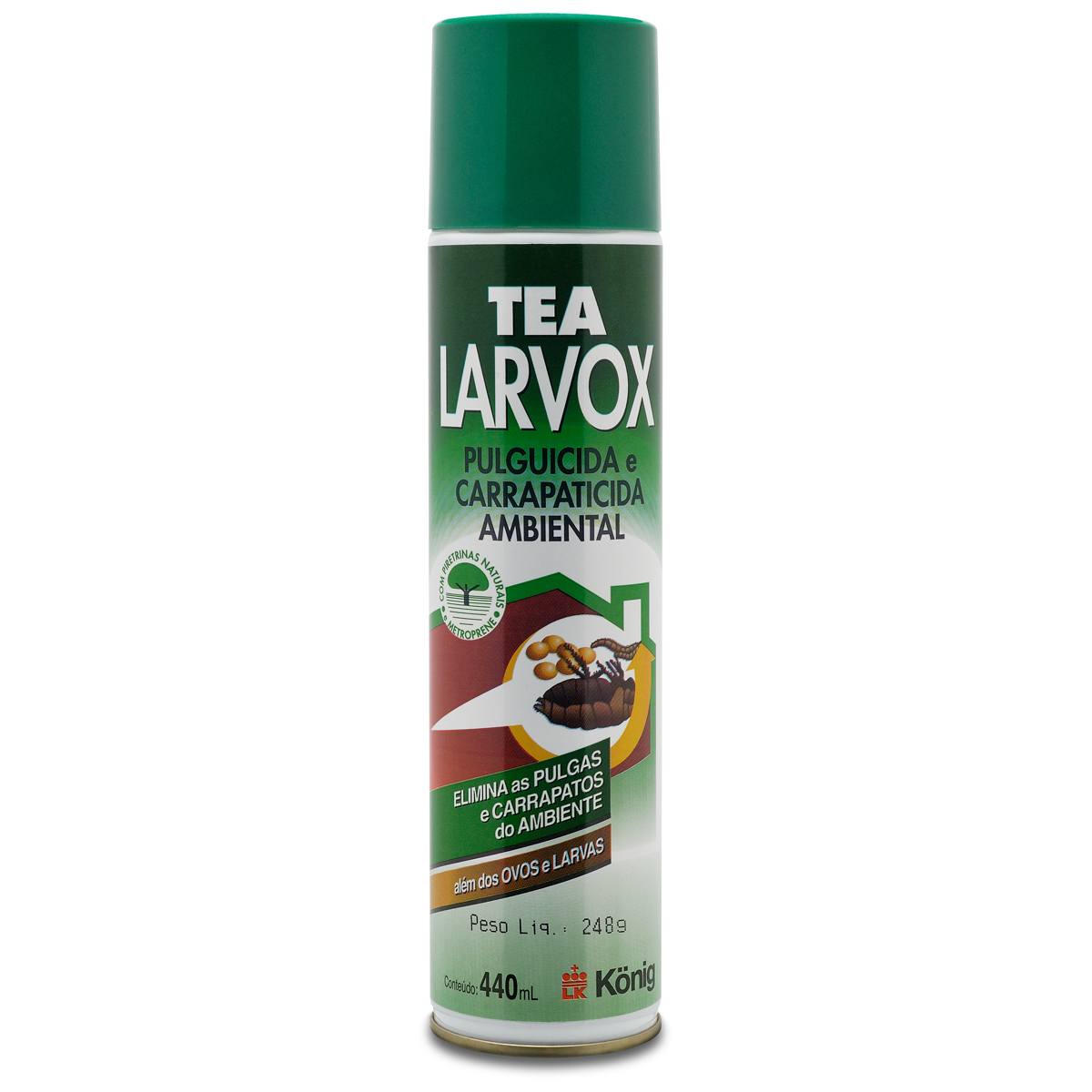 Pulguicida Carrapaticida Aerosol Tea Larvox Konig 440 ml