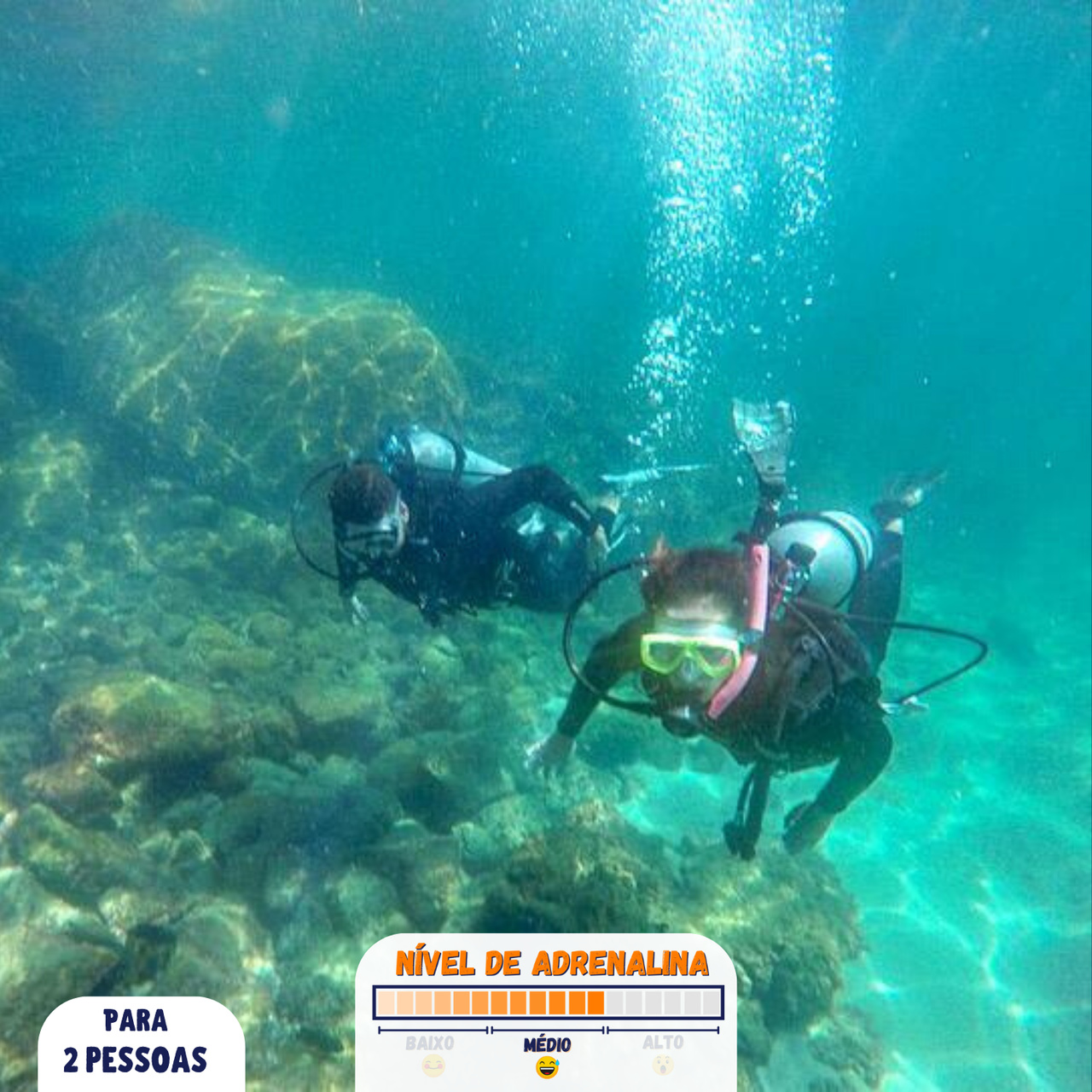 Mergulho para 2 pessoas na Ilha das Couves em Ubatuba-SP