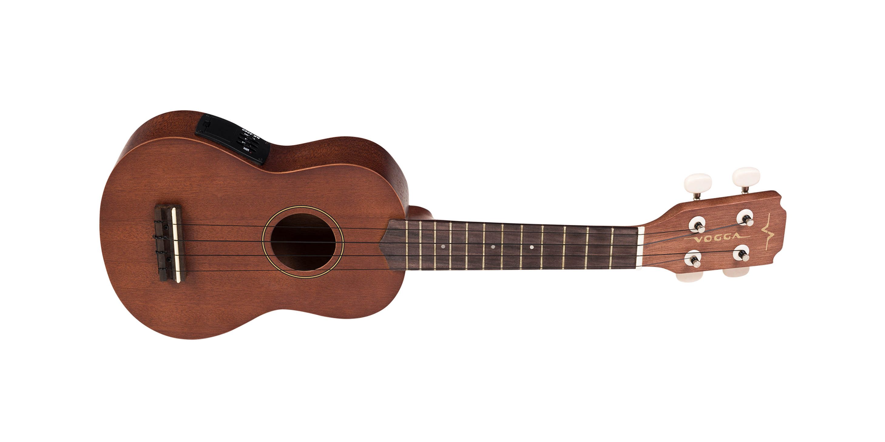 UKULELE EL&Eacute;TRICO SOPRANO VOGGA VUK309 MHE (MAHOGANY FOSCO)