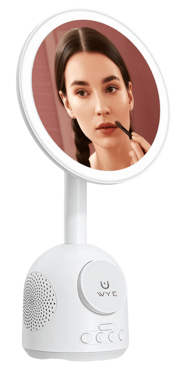 Wireless Charging stand with Speaker & LED Mirror view 5