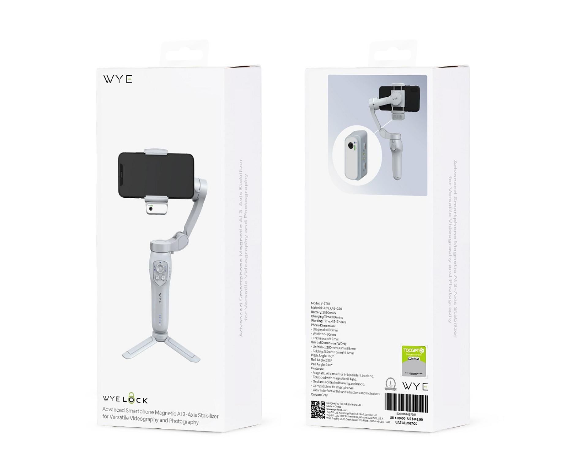 Advance Smartphone Magnetic AI 3-Axis Stabilizer For Versatile Videography and Photography view 3