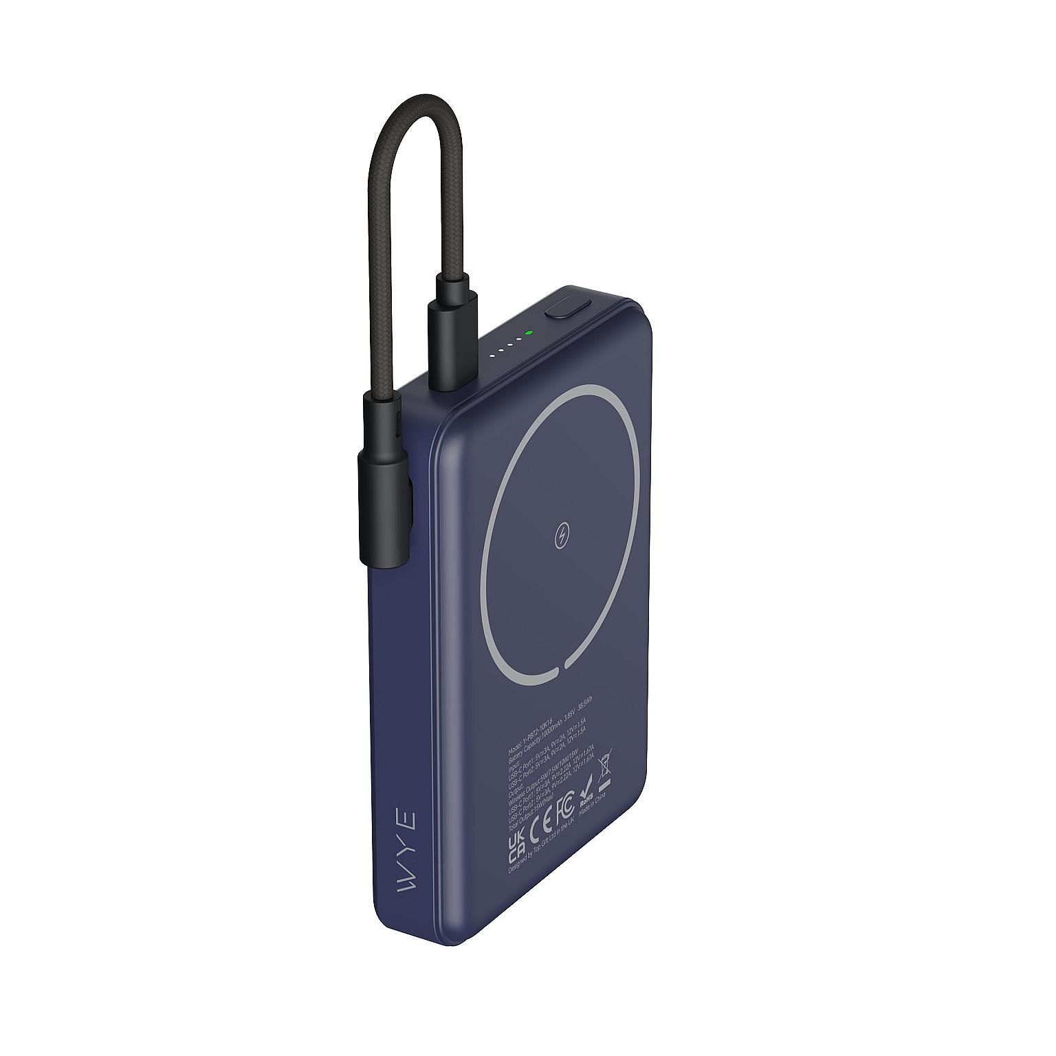 10K Magnetic Power Bank PB72 With Detachable Cable view 2