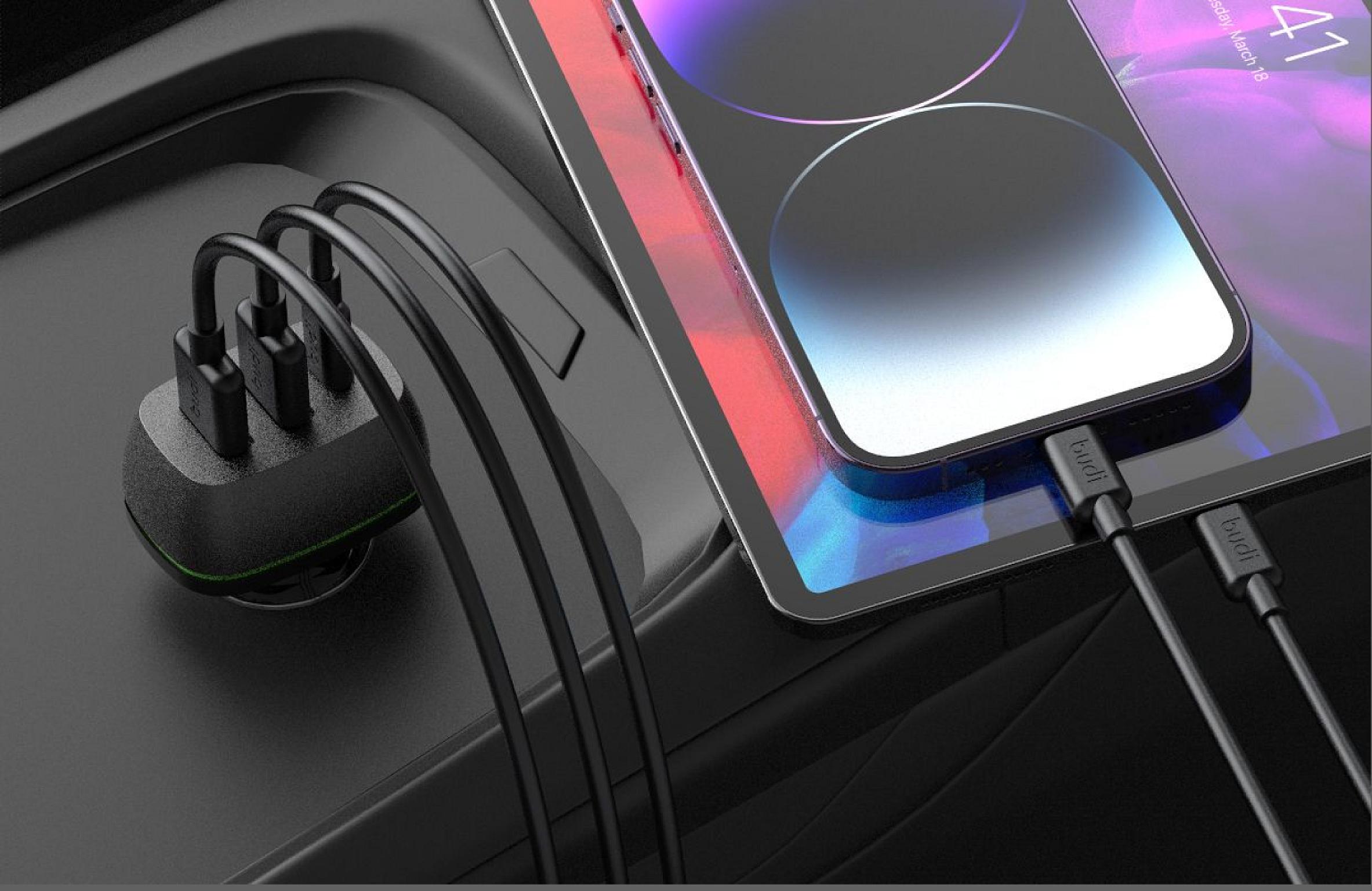 60W Multi ports in- car charger view 2
